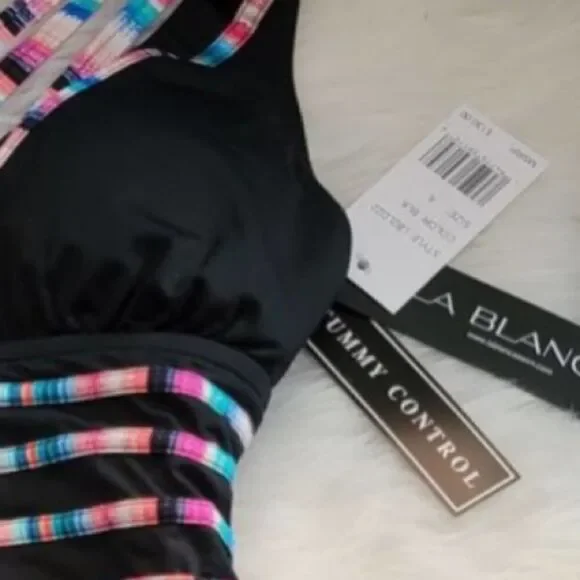 La Blanca Catalina Coast Multi-Strap Cross-Back One Piece Size 6 NEW - Picture 4 of 6